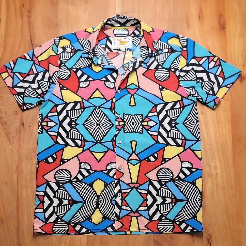 Vibrant Abstract Pattern Men's Shirt